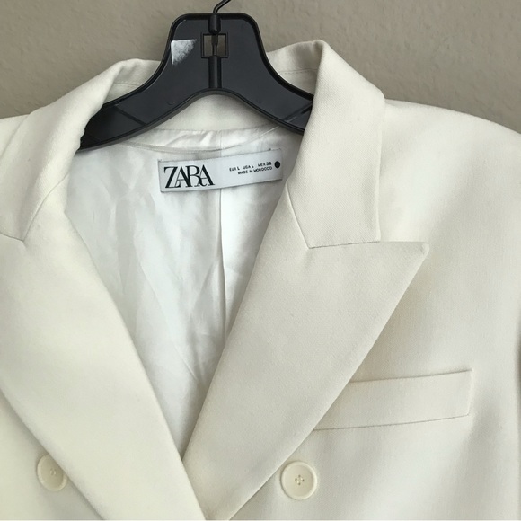 ZARA TAILORED DOUBLE BREASTED BLAZER - Picture 8 of 10